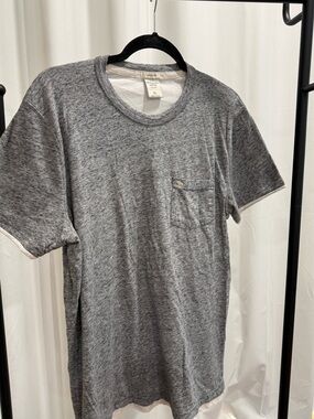 Abercrombie & Fitch Heather Gray Pocket Short Sleeve Tee